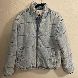 Denim Puffer Jacket